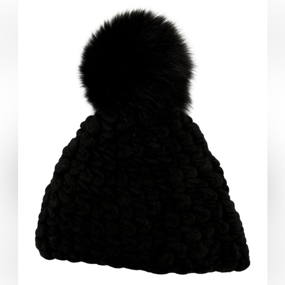 Mischa Lampert Black Pomster Beanie - Picture 3 of 3